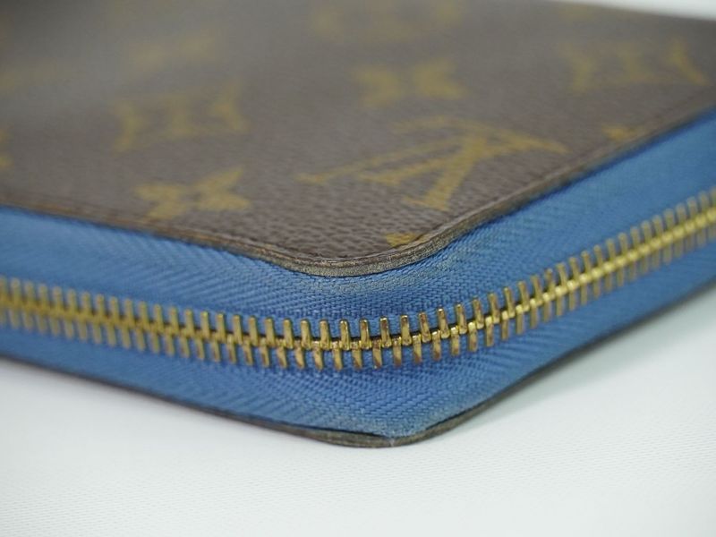 Authentic Louis Vuitton LV Zippy Wallet Monogram Round Zipper Long Wallet Brown