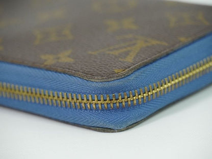 Authentic Louis Vuitton LV Zippy Wallet Monogram Round Zipper Long Wallet Brown