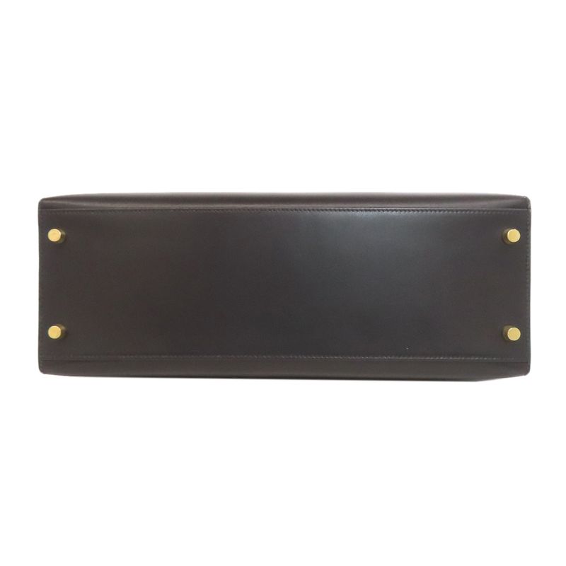 Hermes Kelly 32 Outer Stitch Gold Hardware Handbag Box Calf Women