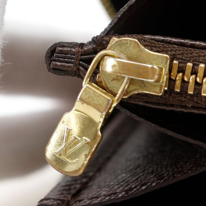 Louis Vuitton Zippy Wallet N60015 Damier Canvas Brown Ca0122 Unisex Long Wallet