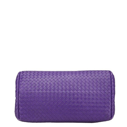 Bottega Veneta Intrecciato Handbag Tote Bag Purple Leather Women Bottega Veneta