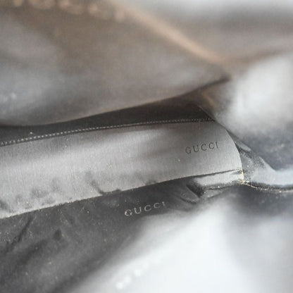 Gucci Tote Handbag Bamboo Black Leather 30ka703