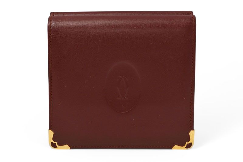 Cartier Fold Wallet Vintage Cartier Mini Wallet Must De Cartier Bordeaux
