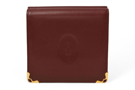 Cartier Fold Wallet Vintage Cartier Mini Wallet Must De Cartier Bordeaux