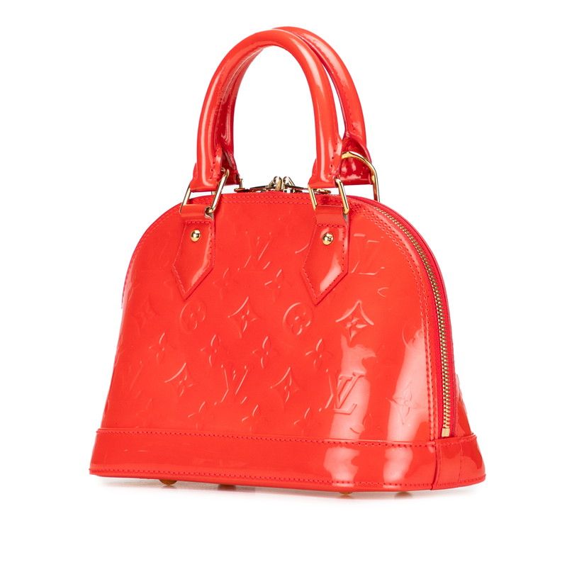 Louis Vuitton Monogram Vernis Alma BB Handbag Shoulder Bag 2WAY M91698 Rouge