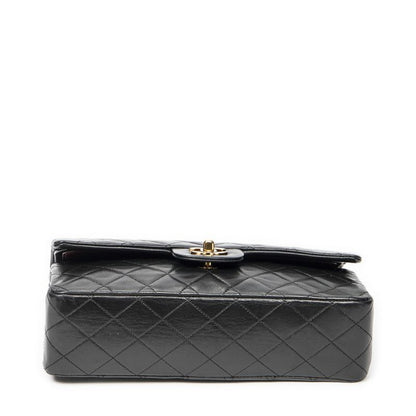 Chanelmatelasse W Flap Black Matelasse Lambskin Leather A
