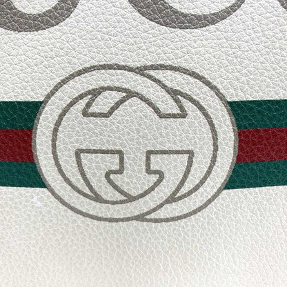 Gucci 500981 Portfolio Clutch Bag White Leather Women Men