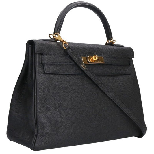 Hermes Kelly 32 T Engraved Ghardware Leather Shoulder Bag Men 32
