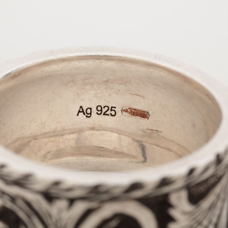 Gucci Taiga - Head Arabesque Garden Silver Ring 12 (actual Size 11.25) Made In