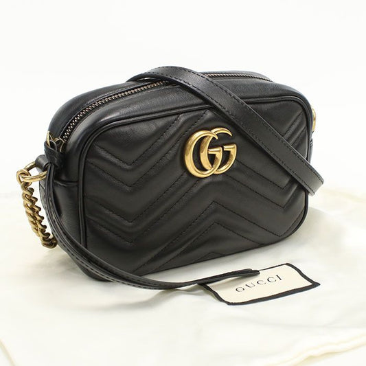 Gucci Mini Camera Bag GG Marmont 448065 Crossbody Shoulder Bag Quilted Chevron