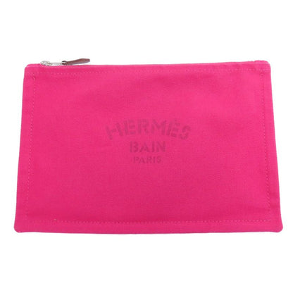 Hermes Logo Accessory Pouch Canvas Women