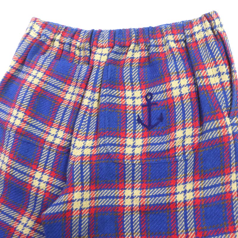 Gucci 20SS 630590 Linen Cotton Checked Embroidered Button Fly Tweed Shorts