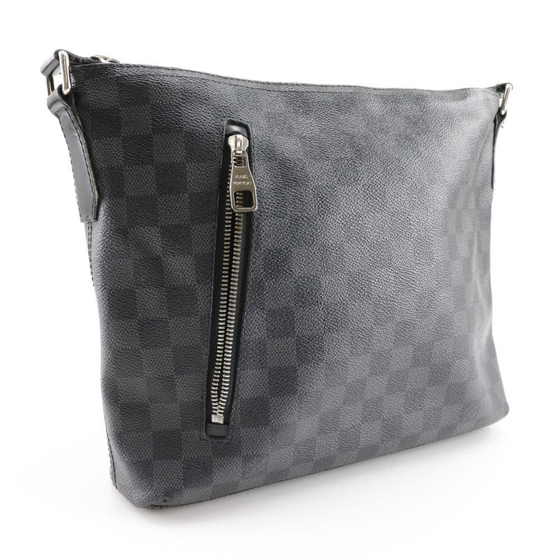 Louis Vuitton Mick PM N41211 Damier Graphite Canvas Black Sr1104 Men's Shoulder