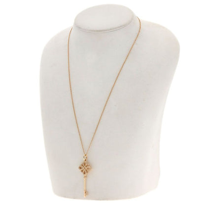 Tiffany & Co Knot Key Diamond Necklace 18K Pink Gold Ladies