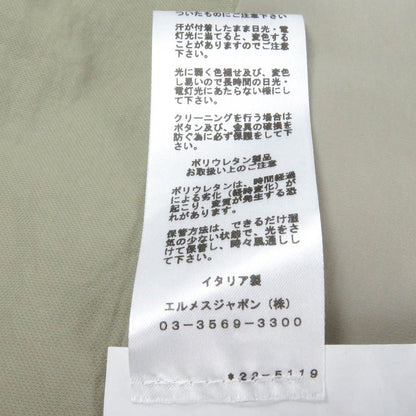 Hermes 22AW Cotton Filled Mid Length Chester Coat Khaki 44 With Hanger And