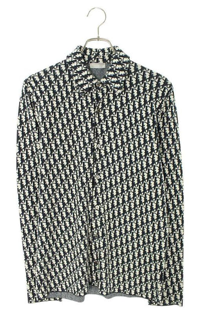 Dior 023m550at099 Obscure Pattern Allover Knit Long Sleeve Shirt Men's XS