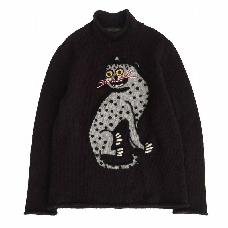 Louis Vuitton Knit Sweater Chapman Brothers Rm132 H4kn76mi7 Wool Dark Brown