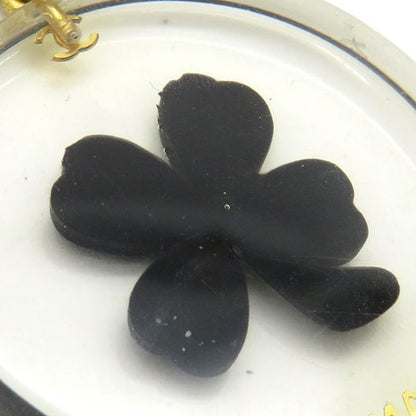 Chanel Necklace Coco Mark Clover GP Gold Pendant 01c