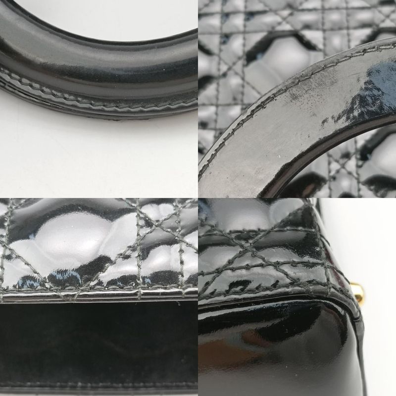 Christian Diorchristian Dior Lady Dior Black Patent 08-ma-1029