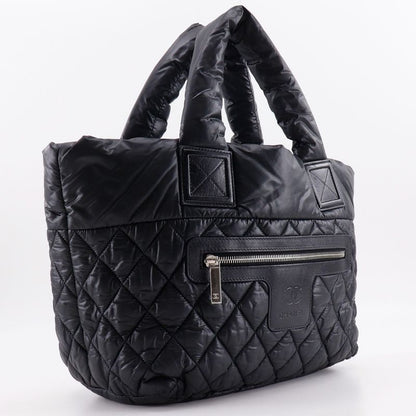 Chanel Coco Cocoon Small Tote Reversible A48610 Nylon Black Ladies Handbag