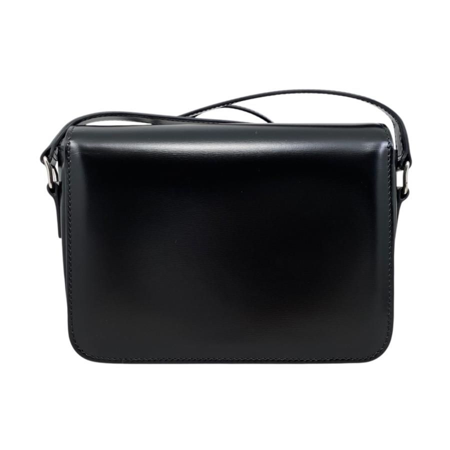 Celine Shoulder Bag Teen Triomphe Bag 188423bf438si Shiny Calfskin Black Silver