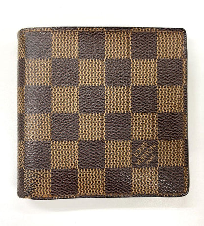 Louis Vuitton Damier Portefeuille Marco Folded Wallet N61675 Ebène (brown) Made