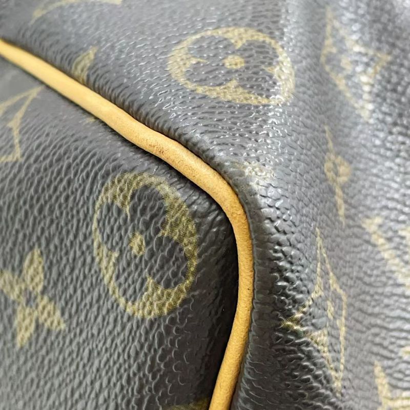 Louis Vuitton Speedy 35 Monogram Leather X PVC Brown Handbag Gold M41524