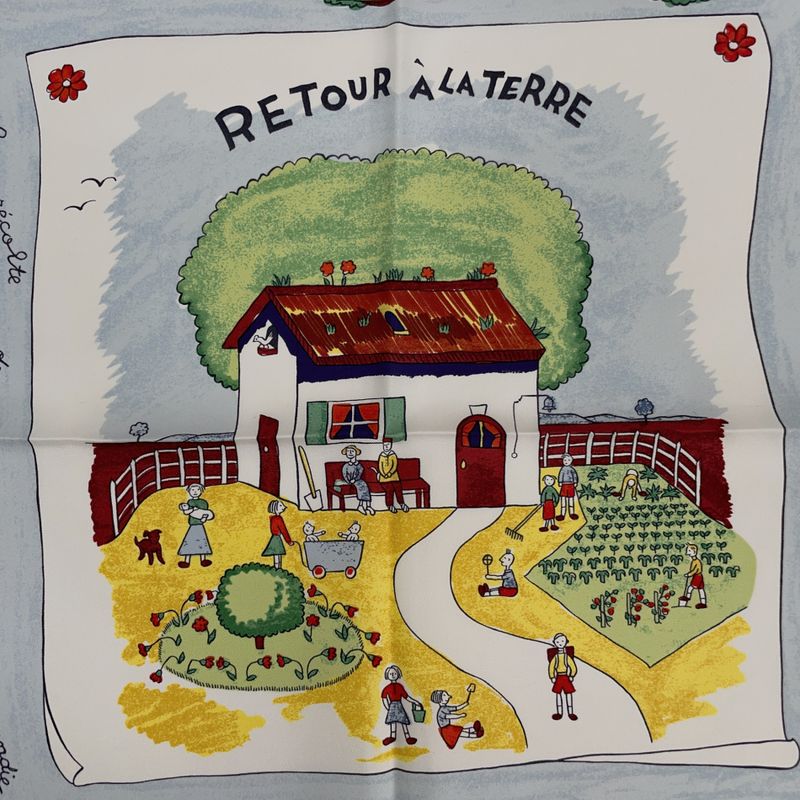 Hermes Carre 90 RE TOUR A LA Terre Homeward Bound Navy X Multicolor 100% Silk