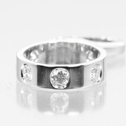 Cartier Love Charm 18kwhite Gold X 7P Diamond Ladies 2.22g Pendant Top