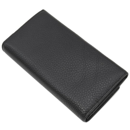 Gucci Long Wallet Soho Interlocking Wallet Leather Black Gold Hardware Black