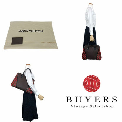 Louis Vuitton M94610 Tote W PM Monogram Tuftage LV Red Logo Women Louis Vuitton