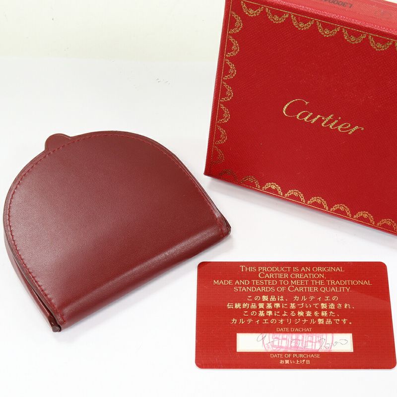 Cartier Coin Case Must Line Calf Bordeaux L3000463