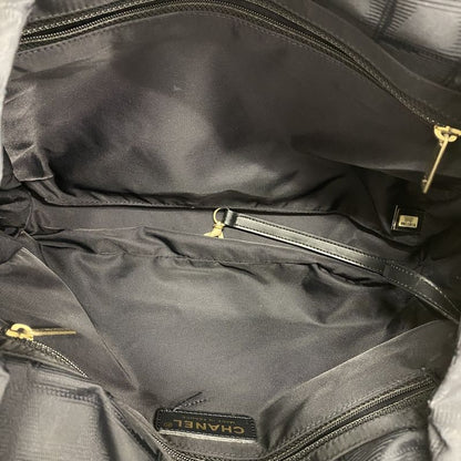 Chanel Tote New Travel Nylon Black Gold Hardware Women's
