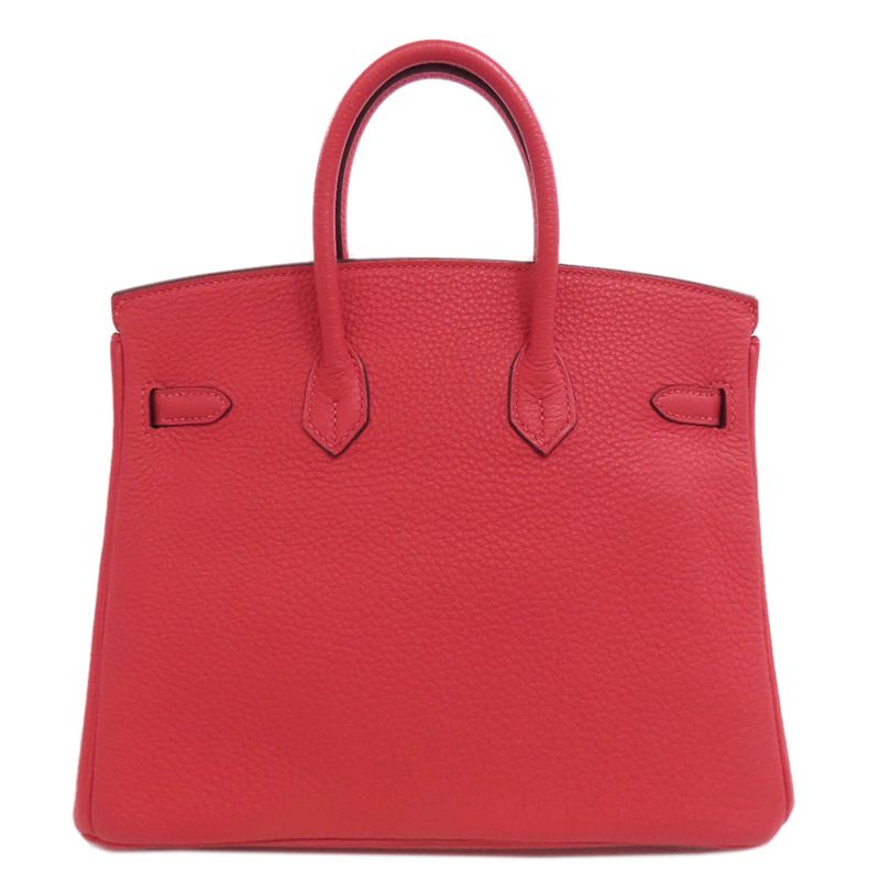 Hermes Birkin 25 Rose Jaipur Silver Hardware Handbag Taurillon Women