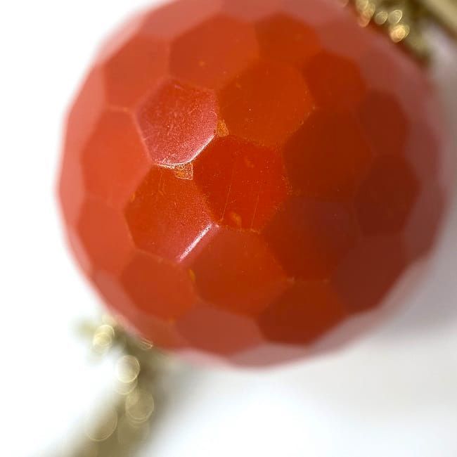 Fendi Long Necklace Gold Orange Multicolor Rare Excellent Condition