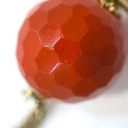 Fendi Long Necklace Gold Orange Multicolor Rare Excellent Condition