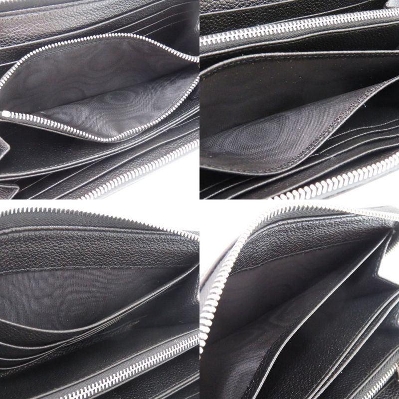 Prada Soft Calf Triangle 2ml317 Leather Black 0781 Black Long Wallet Prada