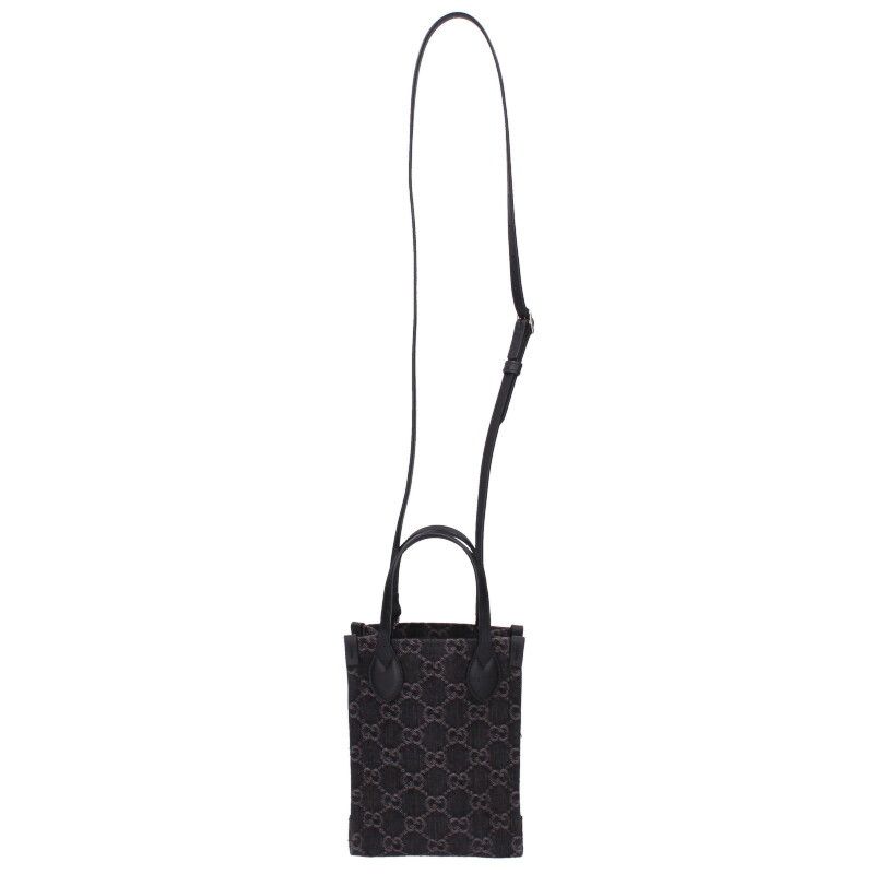 Gucci 773730 GG Denim 2-way Shoulder Bag For Men