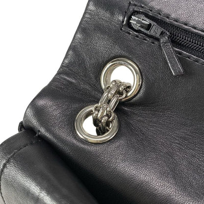 Chanel Shoulder Bag Double Flap Matelasse /255 Black Silver Hardware / Chain