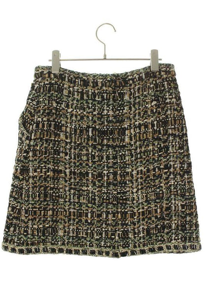Chanel P54204v40769 Tweed Silk Skirt Women 36