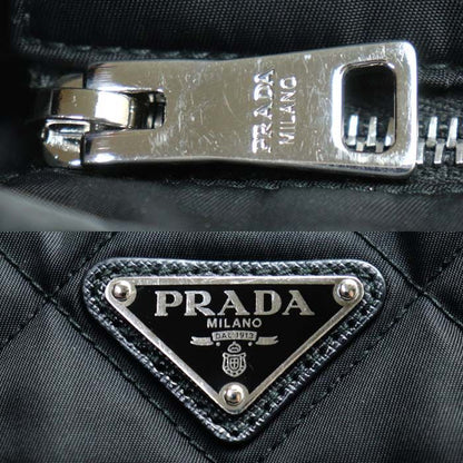 Prada Quilted Chain Tote Bag Black 1bg017 Ladies Preowned