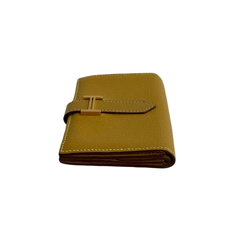 Hermes Hermes Bearn Mini Chevre Leather Card Case Business