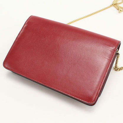 Fendi Bug's Eye 8m0346 Chain Wallet Leather Women