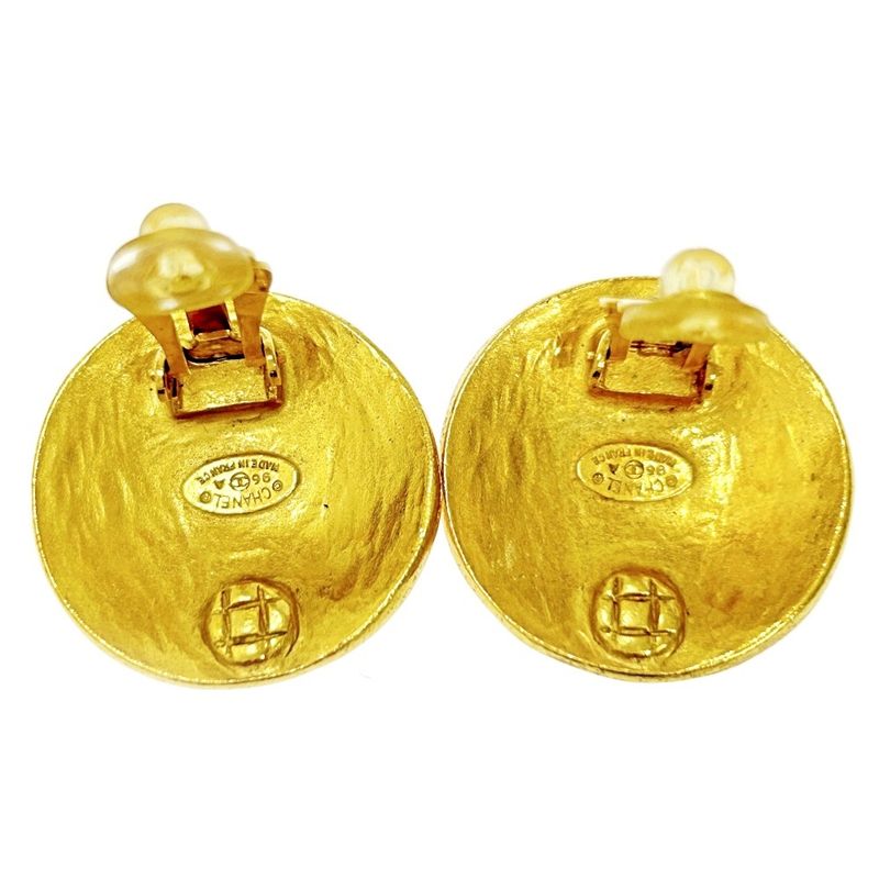 Chanel GP 96a Coco Mark Round Earrings Ladies 306701 Earrings