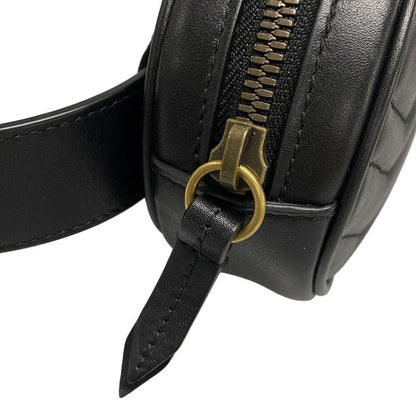 Gucci Waist Pouch GG Marmont Quilted Leather Belt Bag 476434 Black Leather