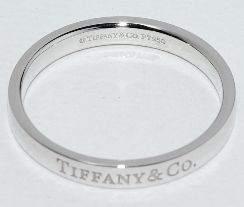 Tiffany & Co Ring Pt950 Flat Band Ring Width 3mm (012in)