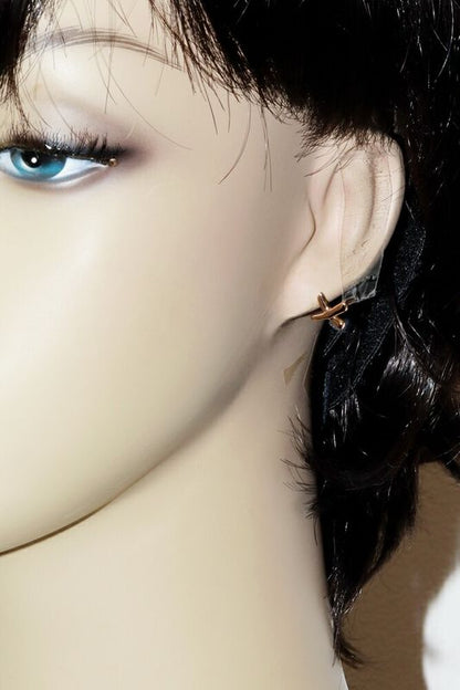 Tiffany & Co Earrings 18K Pink Gold Paloma Picasso Graffiti Xearrings Kiss