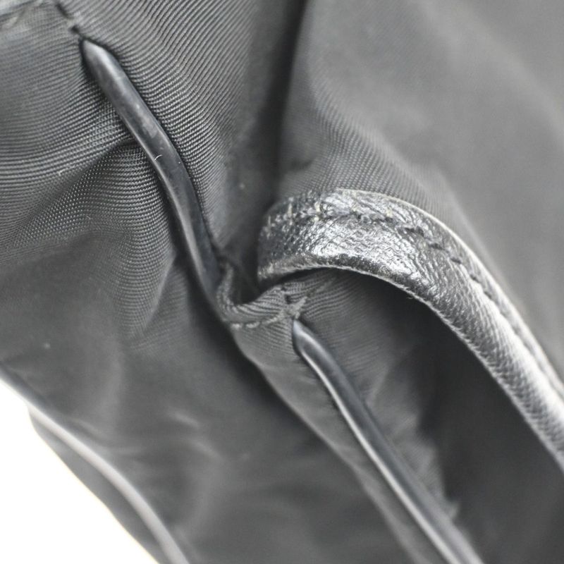 Prada Shoulder Bag Nylon Leather Black 87ka725