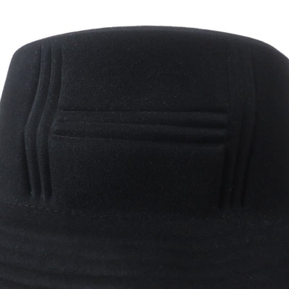Hermes Dalton 100% Wool Chevron H Felt Hat Black 59 With Box And Storage Bag