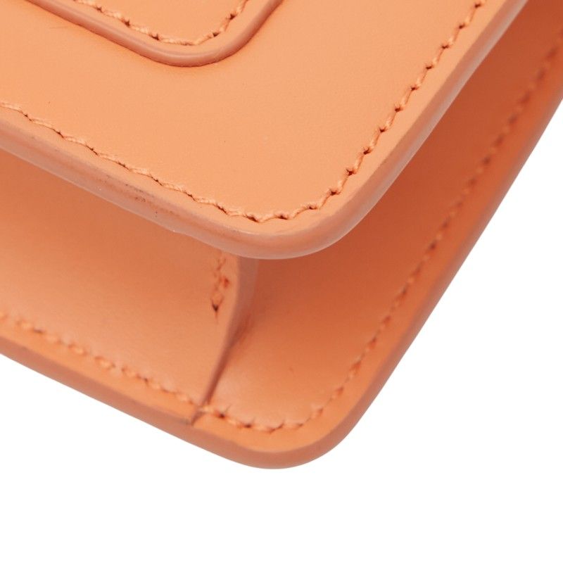 Bulgari Serpenti Forever Bag Charm Pouch Orange Leather Women's Bvlgari